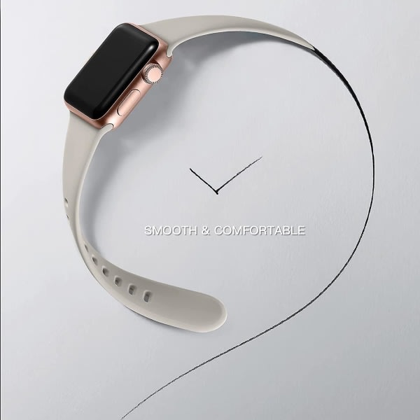 6-pack bånd kompatibel med Apple Watch Band 40 mm 38 mm 44 mm kvinner menn, myk silikon Vanntett sportsrem erstatning Armbånd for