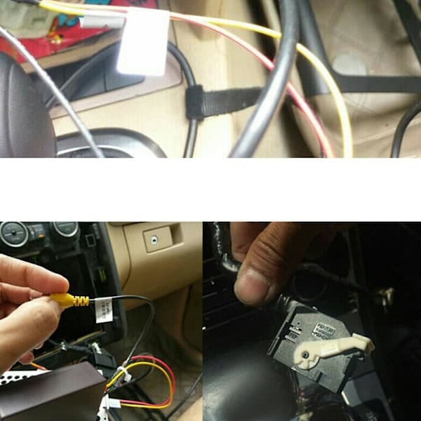 RGB til (RCA) Av Cvbs Signal Konverter Dekoderboks Adapter til Fabriksmonteret Bakkamera Tiguan Golf Sort