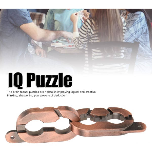 Brain Teaser Pussel Metallpussel Ringar Lås upp Interlock Game Mind Puzzles for Party Favor Adults Challenge (legering)