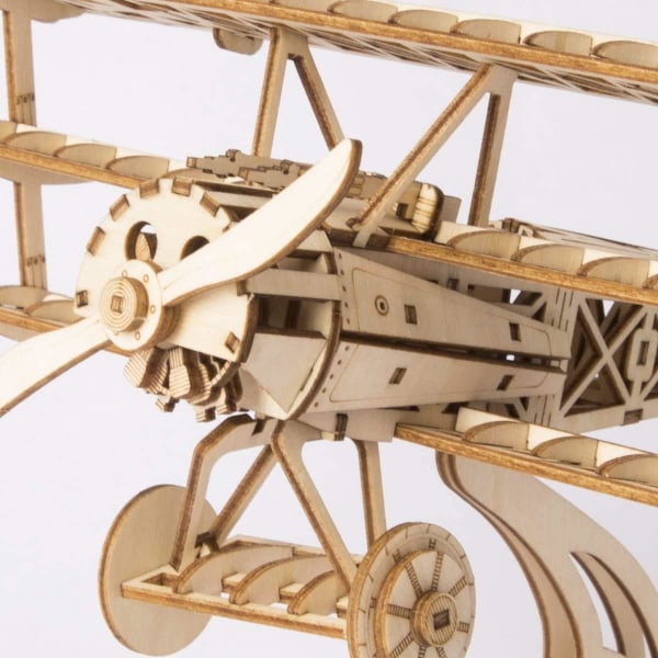 3D-puslespill, modellsett for voksne å bygge, gave til menn, barn TG301 Bi-Plane