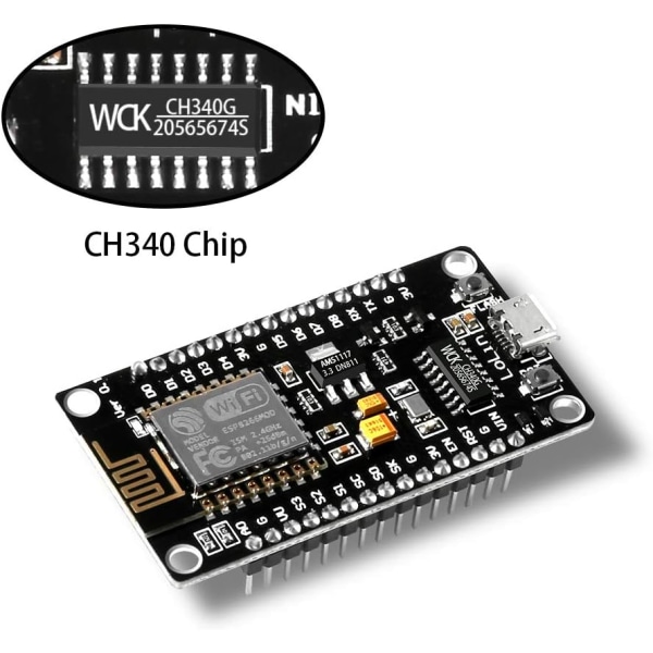 4 kpl elektroninen langaton moduuli NodeMcu v3 Lualle CH340 Chip WiFi -esineiden Internet -kehityslevyllä, joka on yhteensopiva Arduino IDE:n/MicroPythonin kanssa