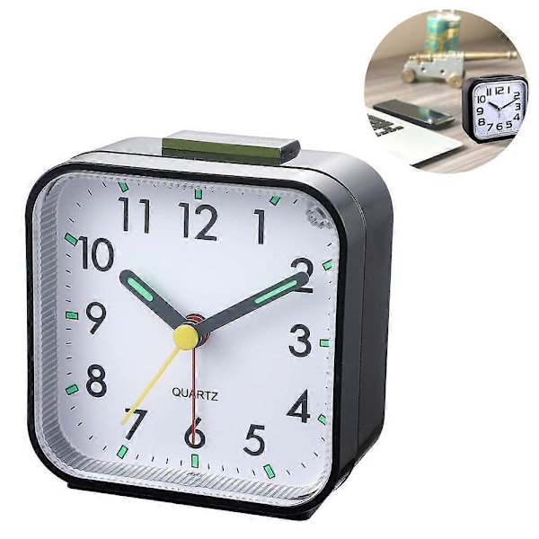 Piao Tyst Analog Väckarklocka, Tickfri, Mjuk Väckning, Pipande Ljud, Ökande Volym, Batteridriven Snooze- och Ljusfunktioner, Enkel Inställning