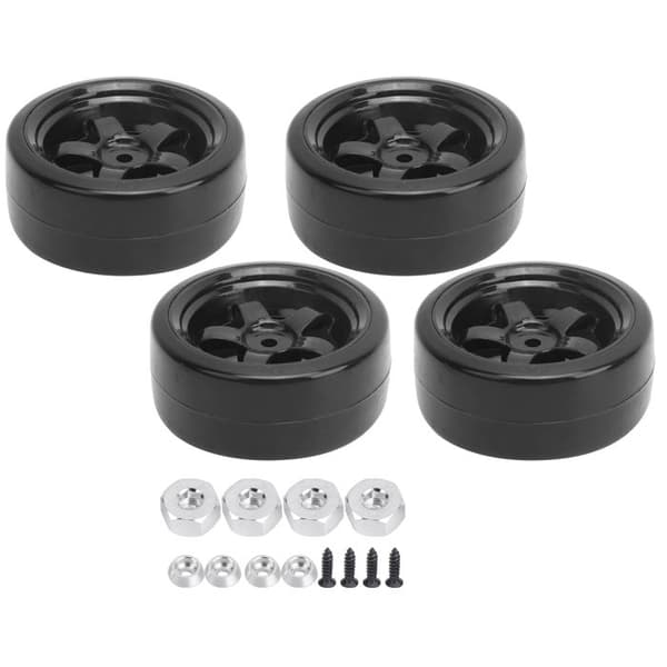 4st 63mm Halkfria RC-däck i gummi Driftdäck för WPL D12 1/10 RC-bil