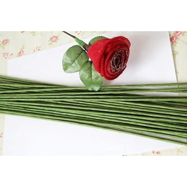 4 stk Blomstertrådteip for stilkomponering (grønn, mørkegrønn, hvit, kaffe)