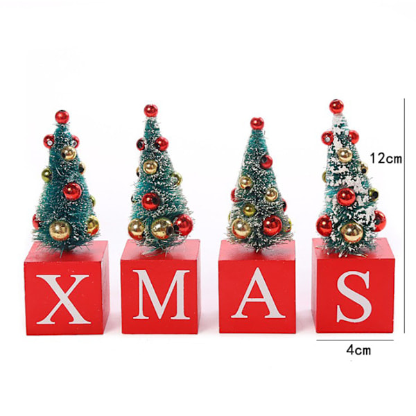 Bordsovenir Juletrær Kunstig Juletrær med XMAS Trebase for Hjem Kontor Butikker Skrivebord Dekorasjon[HK]