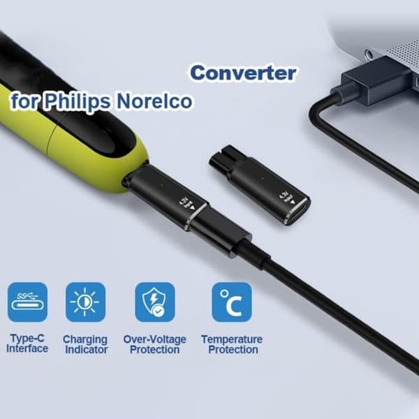 Rakapparatsadapter - MOMOTOU - Typ C 4.3V - Laddningsindikator - Universalplugg - Grå