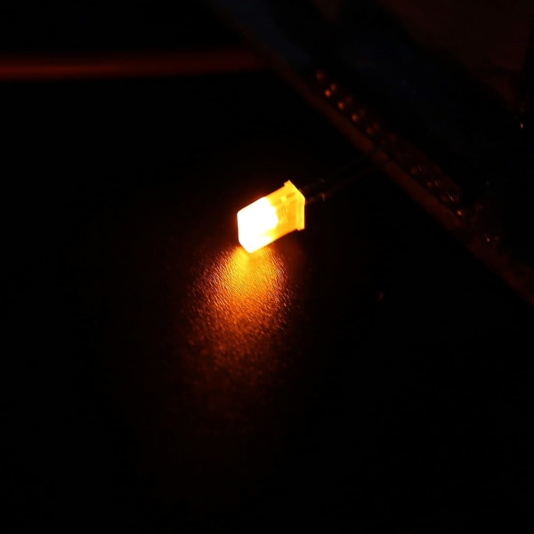 2x5x7mm x LED-lyslampe, 150 stk rektangulær lysende diode for elektronisk komponentindikator, gul