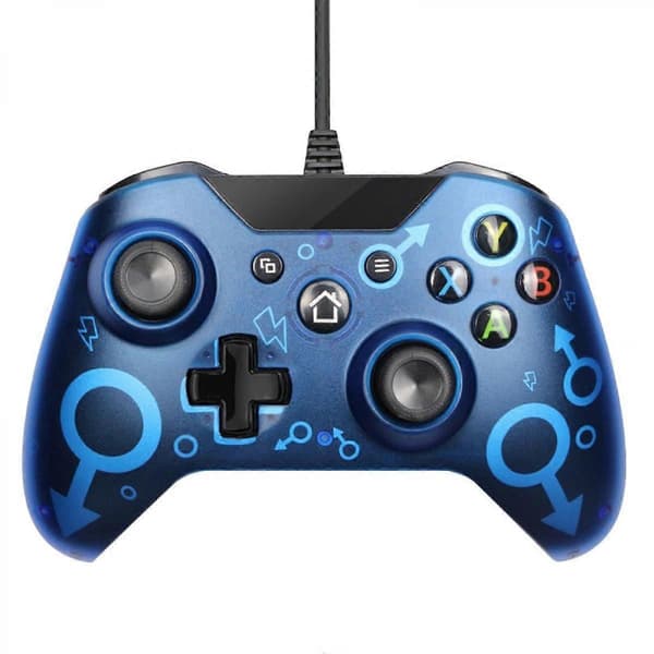 JUSCH Kablet kontroller for Xbox One, USB-kontroller, Xbox One, Xbox One S, Xbox One X, Xbox One-kontroller kablet joystick C99-170