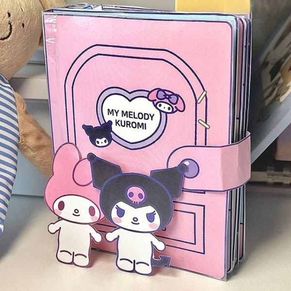 Hiljainen kirja Sanrio Doudou Kirja Koulutus Kotitekoinen Kuromi Kirja A7