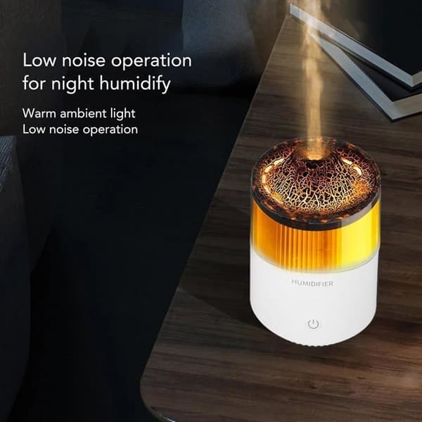 Luftfuktare diffusor med omgivande ljus, tyst, stor kapacitet, vit