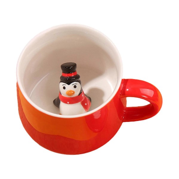 Keramisk Mjölk Kaffe Mugg Varma Chokladkopp Julgåvor för Barn Vän Familj Penguin
