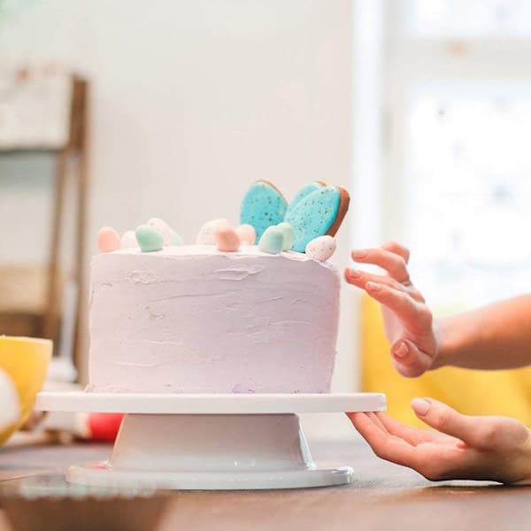 Roterende Kakefat - Bakeutstyr - Kakerotator Hvit