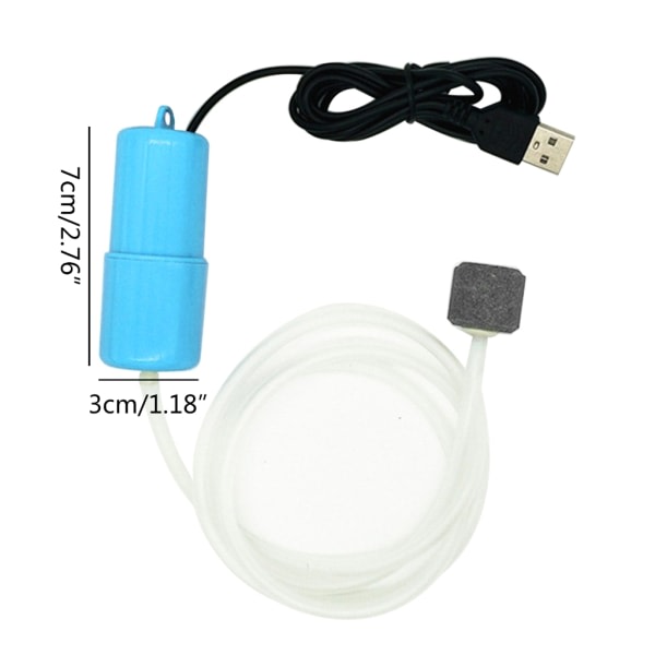 Fisk for Tank Oxygen Air Pump Hydroponic Oxygen Compressor Aerator med Air Stone og Silicone Tube Ultra Silent Energy