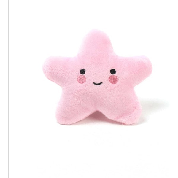 Stjerneformet pivende hundelegetøj blødt plys lyd hundelegetøj kæledyrstilbehør Pink