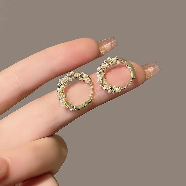 Kvinders øreringe pige stud øre Drop Lady C Rhinestones Rund Cirkel CC Geometrisk Elegant Metal Trendy e1013