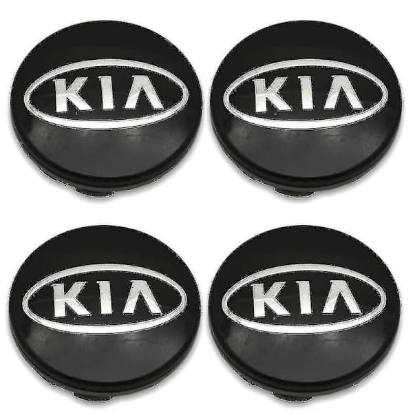 4-pack Svarta Kia Bil Hjulcentrumkapslar Navkapslar
