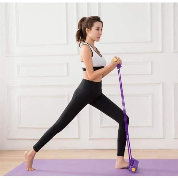 Modstandsbånd - Elastisk romaskine - 4 fortykkede rør - 120 cm - Fitness