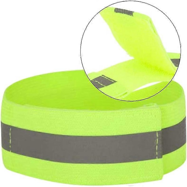 4-pakks Refleks Armbånd, Løpearmbånd, Håndleddsstropper, Refleksstropper, Sikkerhetsbelter for Løping, Jogging, Natteaktiviteter Utendørs