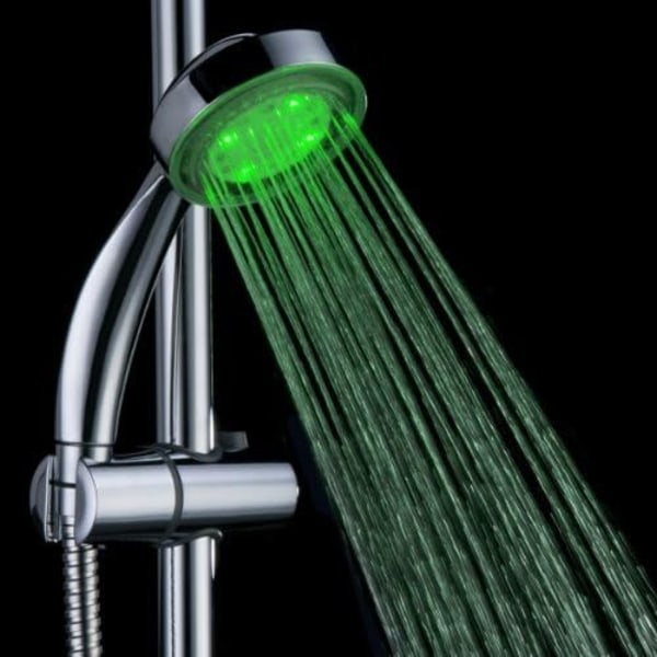 7 farvede LED bruseshowerhoved, multifarvet, universal pasform