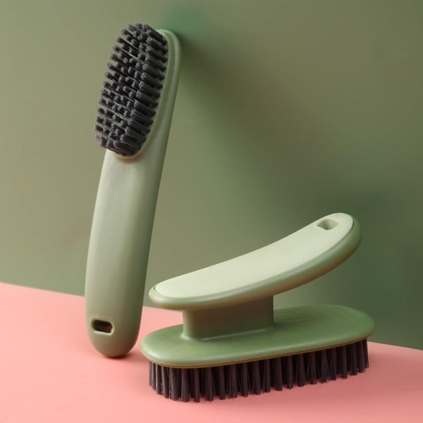 Household less scrubbing brush soft brush 2-pack (green)