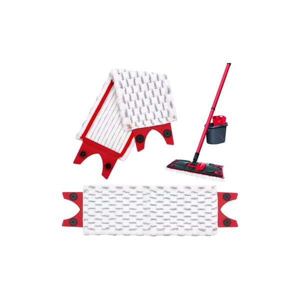 Erstatningsmikrofiberpude, flade mikrofibermoppehoveder til Vileda Ultramax 2 i 1 Spraymoppe, mikrofiberrefiller til husholdningsmoppe (pakke med 2)