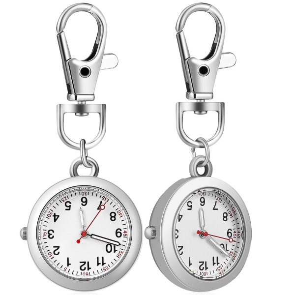 2 kpl taskukellot avaimenperä kellot solki riipuksella avaimenperä Rannekellot sairaanhoitajakellot naisille miehille