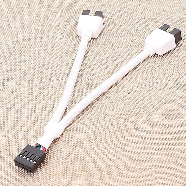 Moderkort 9-pins USB-header til dobbelt USB2.0 9-pins splitter hub forlængerkabel