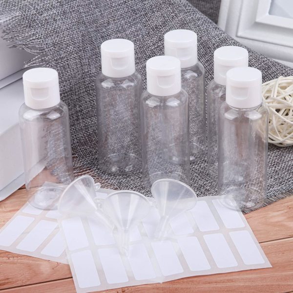 12 st Flip Cap Flaska Plast Kosmetisk Flaska Påfyllningsbar Vätskebehållare Reseflaska Kosmetisk 50 ml