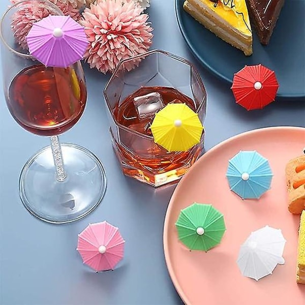 Drikke tuscher, 12 stykker vinglas tuscher, silikone vinglas tusch, silikone teposeholdere, kan bruges til bordbar fest hjemmedekoration