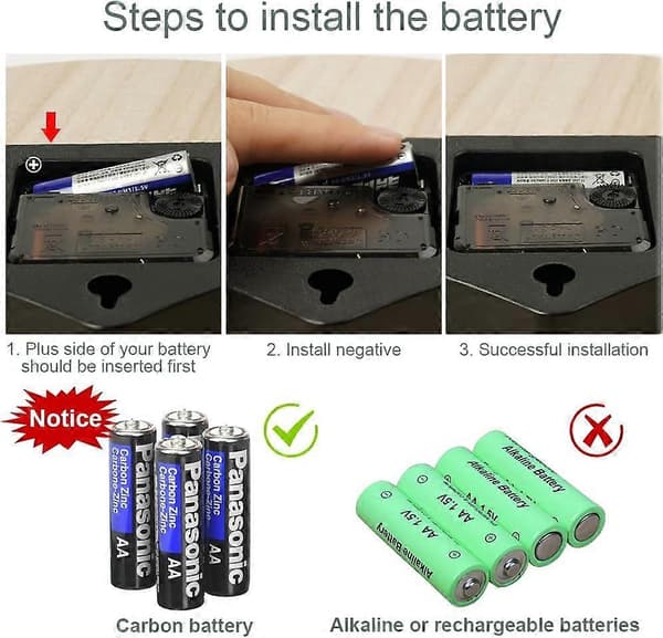 Väggklocka Tyst Icke Tickande 25 cm Trä Batteridriven Rund Väggklocka, Lätt att Läsa, Väggklocka för Vardagsrum Sovrum Barnrum Kontor White