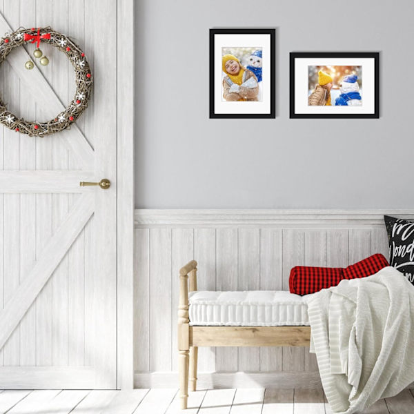 A4-rammer i svart - A4-rammer i tre, A4-plakatramme med pleksiglass for bordplate og veggmontering