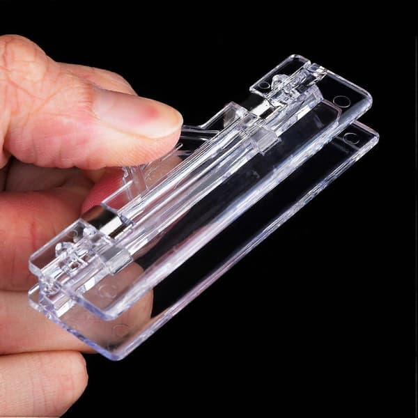 25-pack roterbara skyltklämmor i plast, skylthållare för varor, transparent