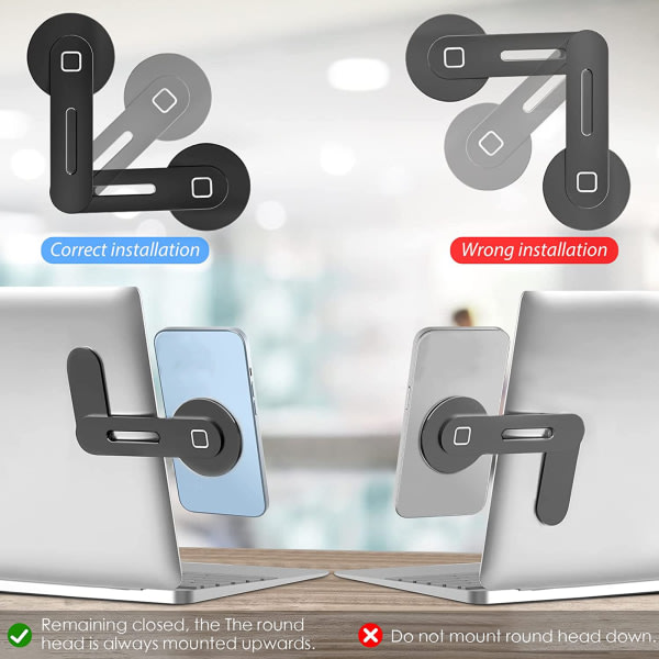 Ny magnetfeste for bærbar PC Magsafe- Mobiltelefon Multi Screen Entertainment Car Universal Aluminiumslegeringsholder
