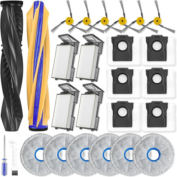 Til Dreame X60 Ultra/X60 Master/X60 Max Ultra Robotstøvsuger Tilbehør Støvpose Hovedbørste Filter Moppeklude