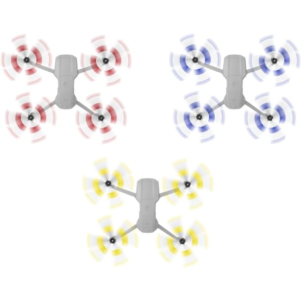 Air 2S Propeller Lavt Støj Propeller Sammenklappelig 7238F Propeller til DJI Mavic Air 2/Air 2S Drone Tilbehør (Blå Hvid 4stk)
