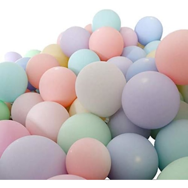 Pastell Ballonger 100stk 10 Tommers Macaron Pastellfarge Latex Ballonger for Bursdagsfest Dekorasjon Baby Shower Tilbehør Bryllupsseremoni Ballongbue