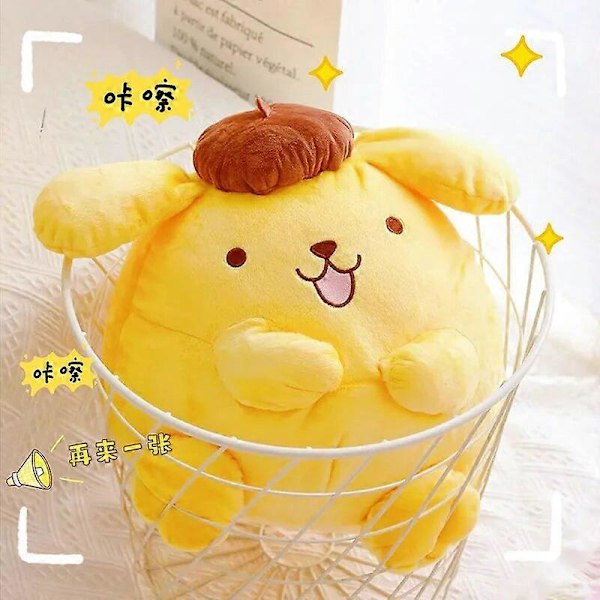 40-50cm Sanrio Pompompurin Plyschdjur Stor Storlek Söt Kudde Present Barn Super Mjuk Pom Pom Purin Plushie Dock Rum Dekoration A 40cm