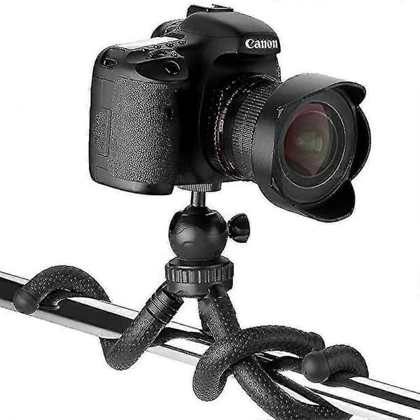 Fleksibel Tripod, Telefon Tripods Mini Kamera Tripod, sort