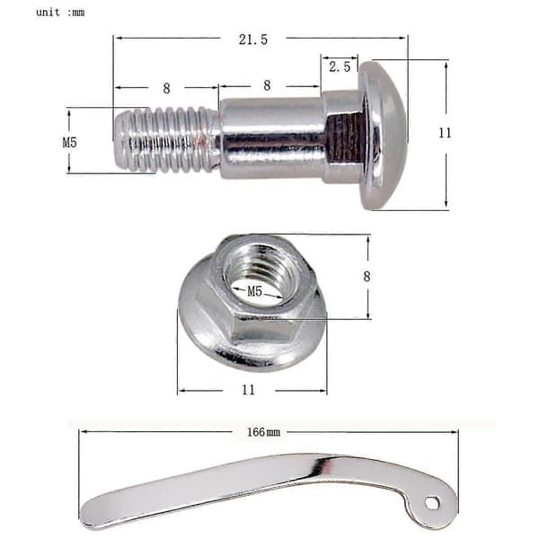 Bigsby Tremolo Arm Tremolo Arm LP Elgitarrtillbehör Skruv för Gibson Bigsby silver