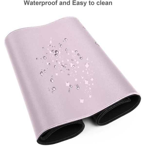 Kawaii Stora Rosa Musmattor med Design Nyhet Anime Tangentbordsplatta Halkfri Förlängd Full Desk Söt Tangentbordsmatta Vattentät
