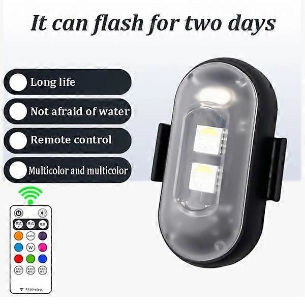 8 farver LED Strobelys Flylys Yellow and Black 2Pcs