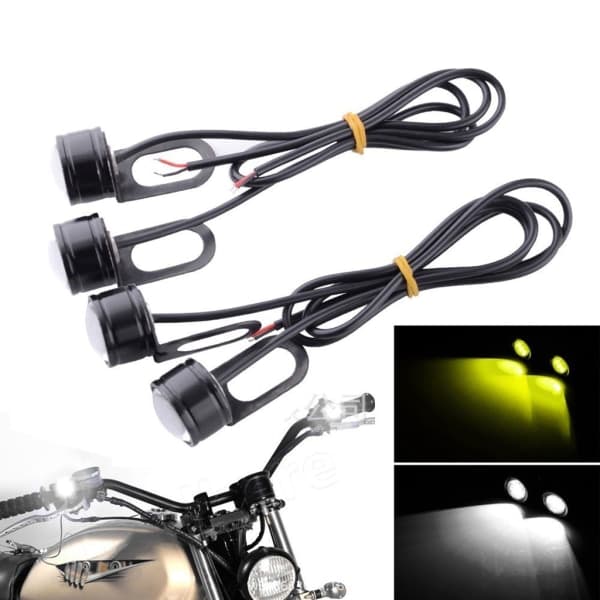 2 st/set Motorcykel Extra ljus Hög ljusstyrka Eagle Eye Ljus Indikatorlampor Cykelutrustning