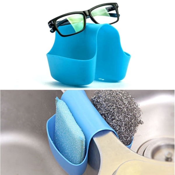 2-Pack - Vask / Vask Holder til Svamp & Rengøringsprodukter Blå