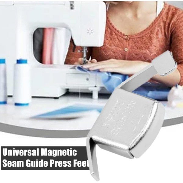 4 stk sølv universal magnetisk sømguide føtter, maskin A