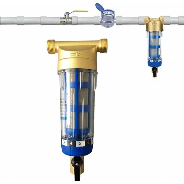 Redroad – Gjenbrukbart 40-mikron sedimentfilter – Forfilter for vann i messing og rustfritt stål – Eksplosjonssikkert design – For brønnvannsrør