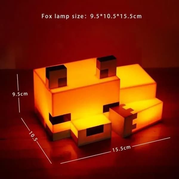Ræv Natlampe - 7-tommer Rævelampe, USB-C til Sengelampe, Stue, Gaming, Studie, Soveværelse, Gave til Børn