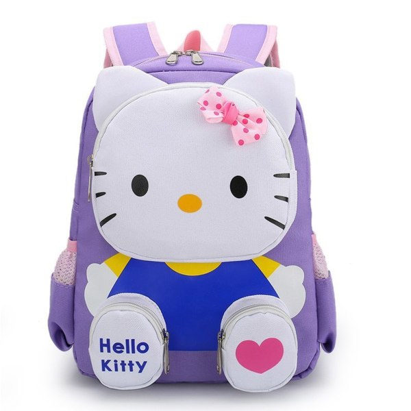 Ny barnryggsäck tecknad söt ryggsäck dagis pojke och flicka baby liten ryggsäck rosa katt pink cat