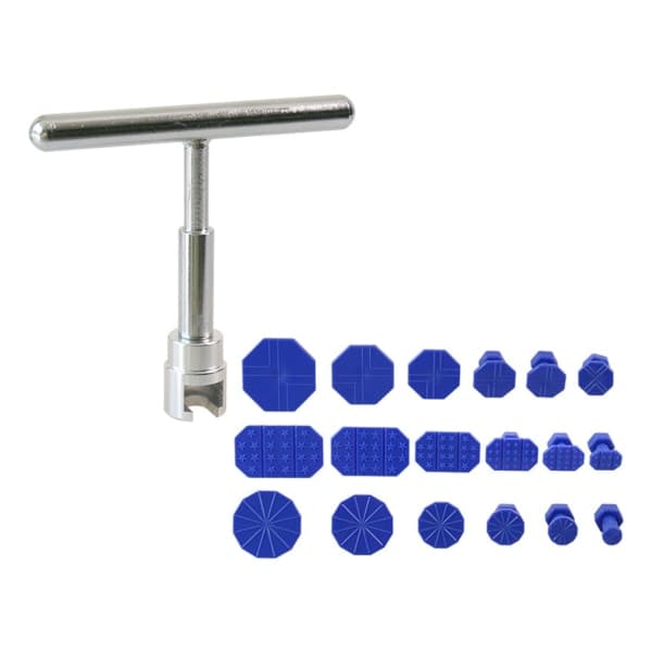 Bilbulkreparasjonstrekker T-bar sett Auto Body Mekanisk Platemetall Slide Puller Bilbulkfjerner med flikpute