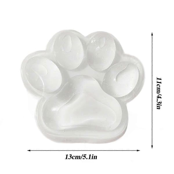 Handgjorda Taba Squishy Stora Kattfot Silikon Klämleksaker för Stresslindring, Kattfot Jättefot Squishy Sensoriska Leksaker för Ångest & Avkoppling White