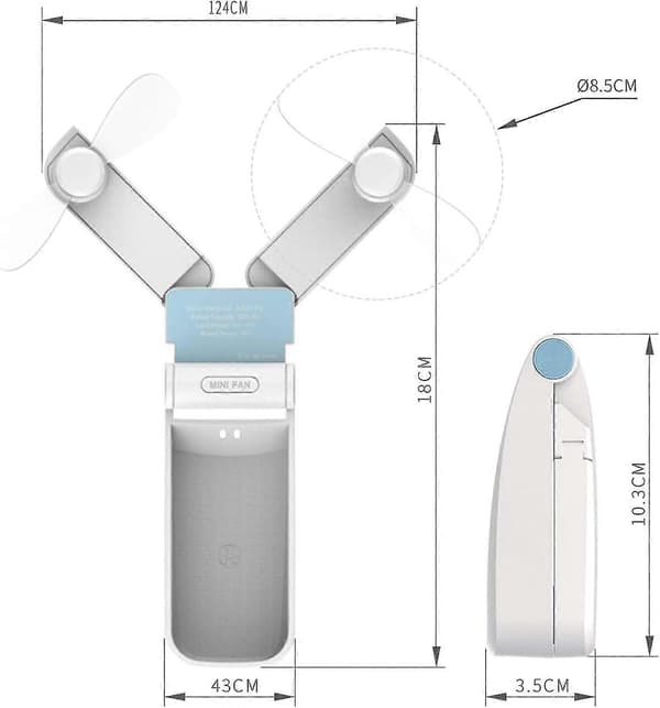 1 Dobbelthovedet ventilator - V36 Hvide boligmøbler